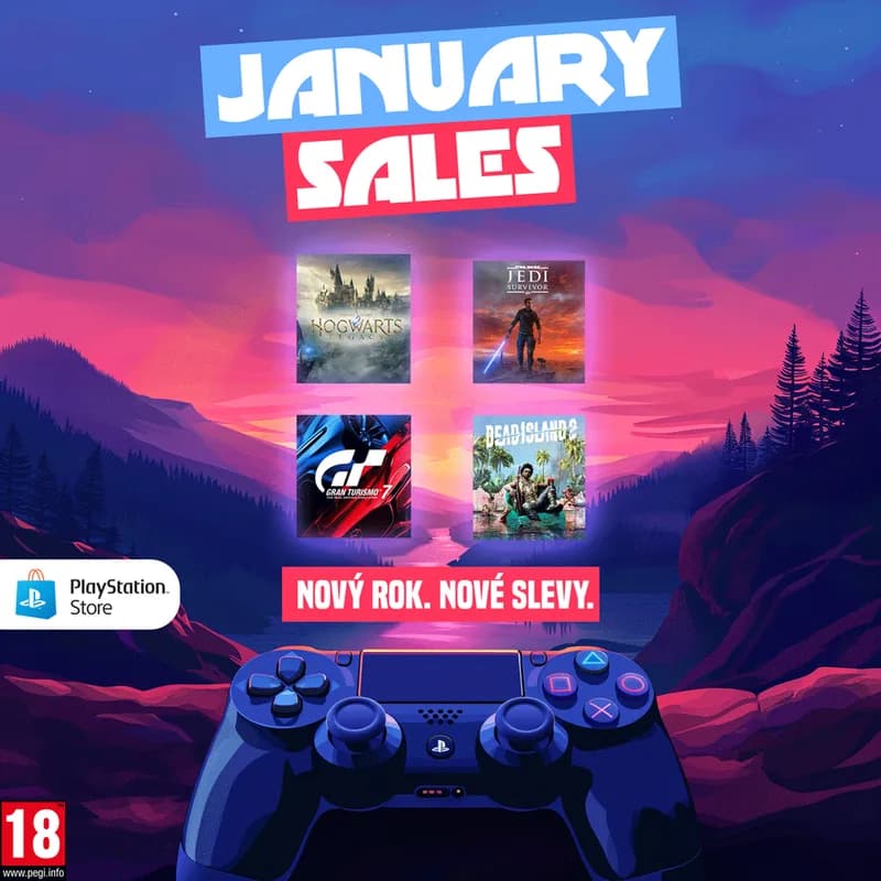 Concept banner PlayStation Store January sales