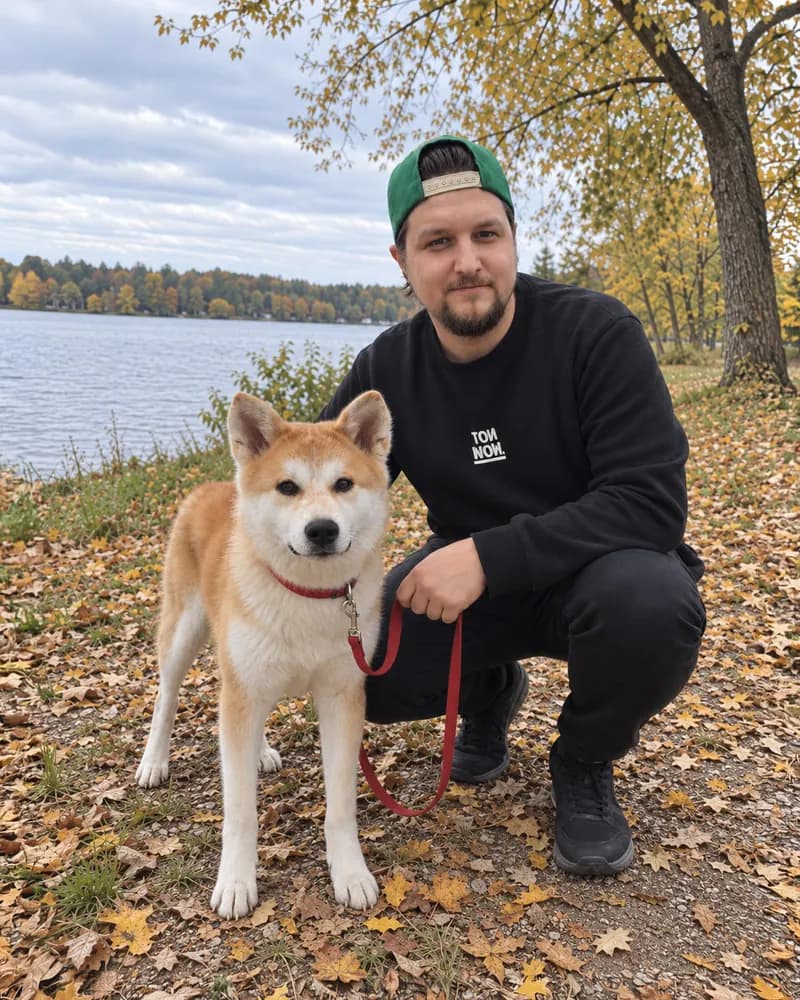 Marek Frňka se svým psem