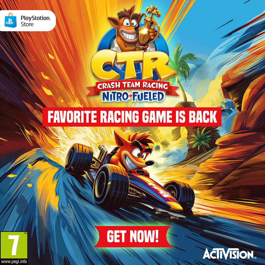 PlayStation Store banner s hrou Crash Team Racing PlayStation Store banner s hrou Crash Team Racing