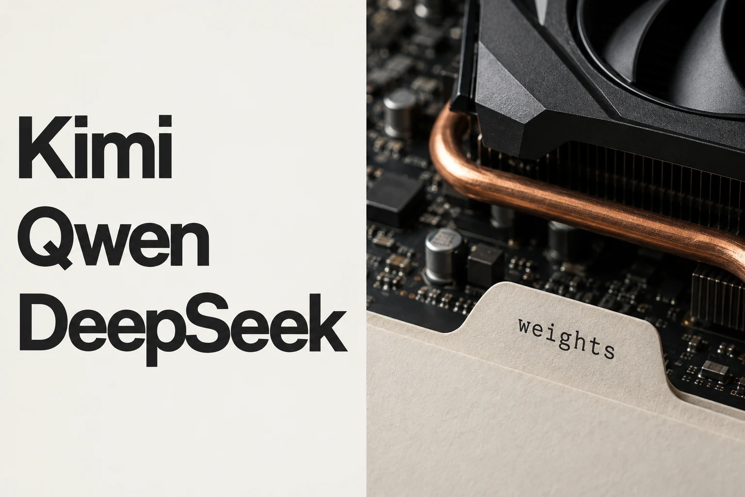 Kimi, Qwen and DeepSeek: model weights and hardware for self-hosting.