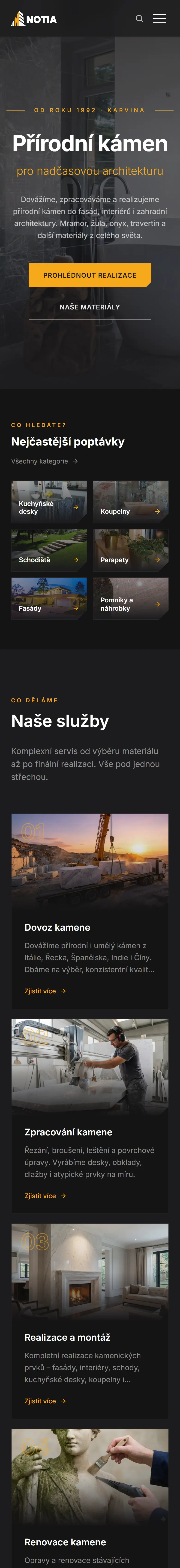 Web Notia AS na mobilu