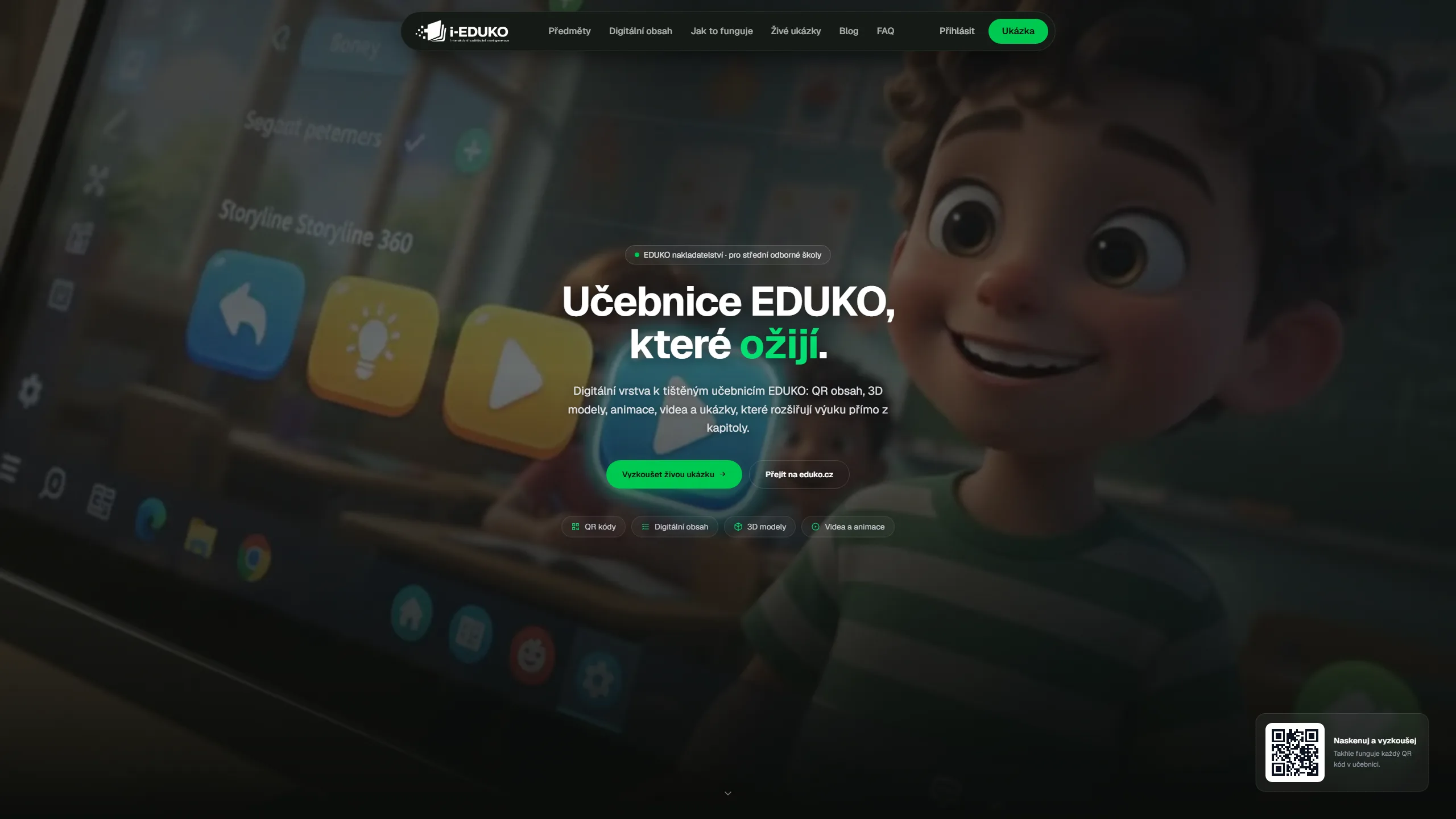 I-Eduko, Digitální platforma pro nakladatelství · QR obsah